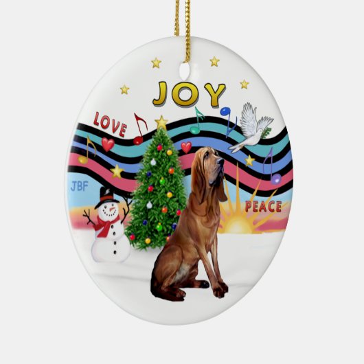 XMas Music - Bloodhound Keramikornament (Rechts)