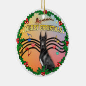 Xmas Music (gr) - Black Great Dane Keramikornament (Rechts)