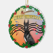 Xmas Music (gr) - Black Great Dane Keramikornament (Links)