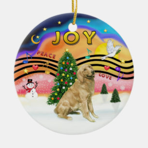 Xmas Musik 2 - Godlen (b-light) Keramikornament