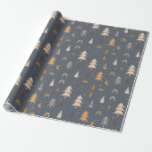 Xmas Muster boho Stil Geschenkpapier (Ungerollt)