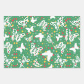 Xmas Muster bunte Punkte und Schmetterlinge niedli Geschenkpapier Set (Vorderseite 2)
