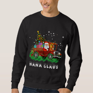 Xmas Nana Claus Red Truck Familie Weihnachten Paja Sweatshirt