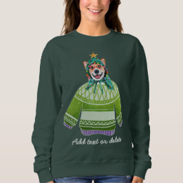 Xmas Niedlich Corgi Ugly Weihnachtshunde Mama Sweatshirt