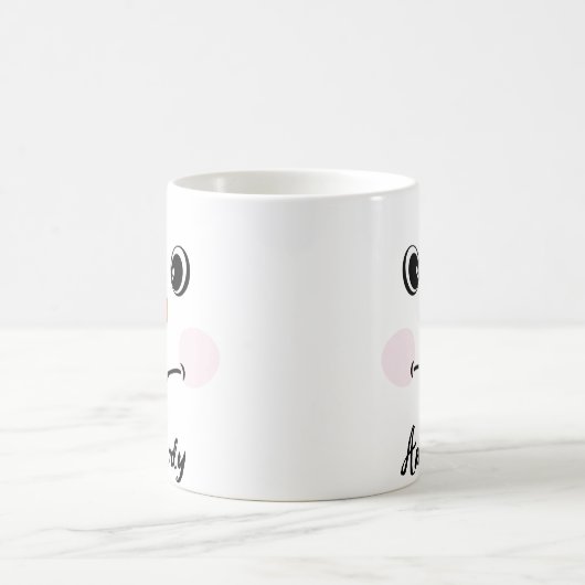 Xmas Niedlich Custom Snowman Happy Gesichtsbecher  Kaffeetasse (Mittel)