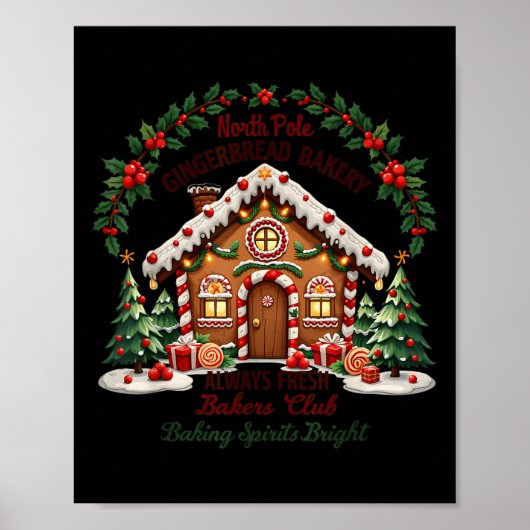Xmas North Le Gingerbread Bakery Baking Srits Brig Poster (Vorne)
