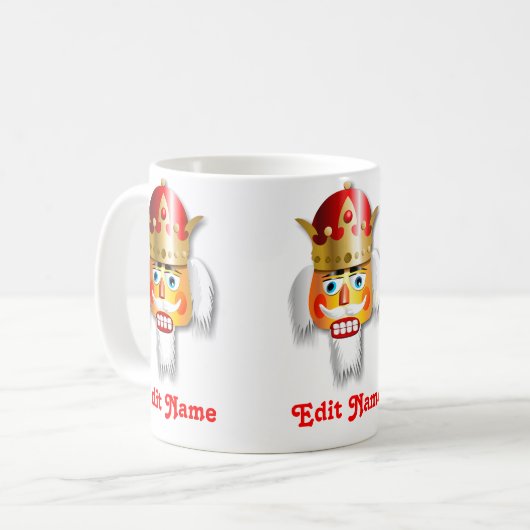 Xmas Nutcracker King mit Goldkrone Kaffeetasse (Vorderseite Links)