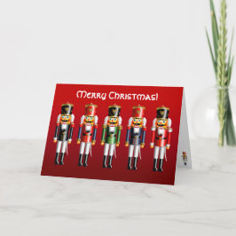 Xmas Nutcracker Toy Soldiers in Uniform Feiertagskarte