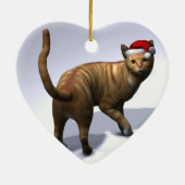 Xmas Orange Tabby Keramikornament (Hinten)