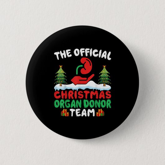 Xmas Organ Donor Team - Lustige Organspende Weihna Button (Vorderseite)