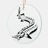 >XMAS-ORNATION -STURGEON FISH-BELUGA-GERICHT KERAMIK ORNAMENT (Links)