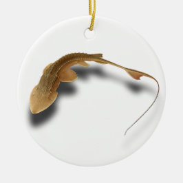>XMAS ORNATION - STURGEON FISH - REALE SHOVELNOSE KERAMIK ORNAMENT