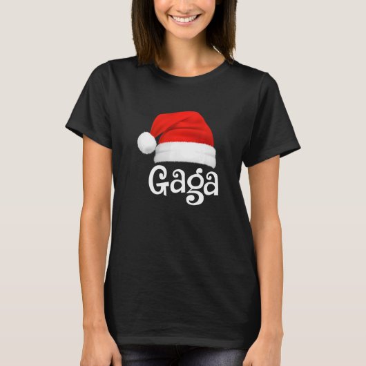 Xmas Pajama Group Matching Gaga WeihnachtsHat T-Shirt (Vorderseite)