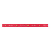 XmaS pals Custom Text on Red 1 Satin Ribbon Satinband (Vorderseite)