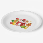 Xmas-Papierplatte Pappteller (Schrägansicht)