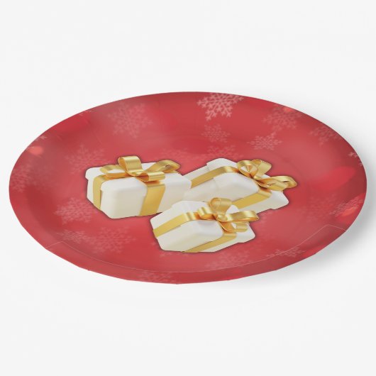 Xmas-Papierplatte Pappteller (Schrägansicht)