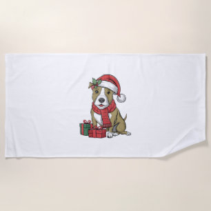 Xmas Party Decoration American Pitbull Terrier Dog Strandtuch