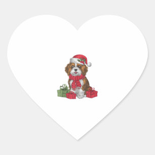 Xmas Party Dekoration Santa Havanese Dog Weihnacht Herz-Aufkleber