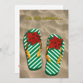 Xmas Party Flip Flops Einladung (Vorne/Hinten)