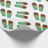 Xmas Party Flip Flops Geschenkpapier (Ecke)