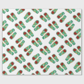 Xmas Party Flip Flops Geschenkpapier (Flach)