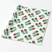 Xmas Party Flip Flops Geschenkpapier (Ungerollt)