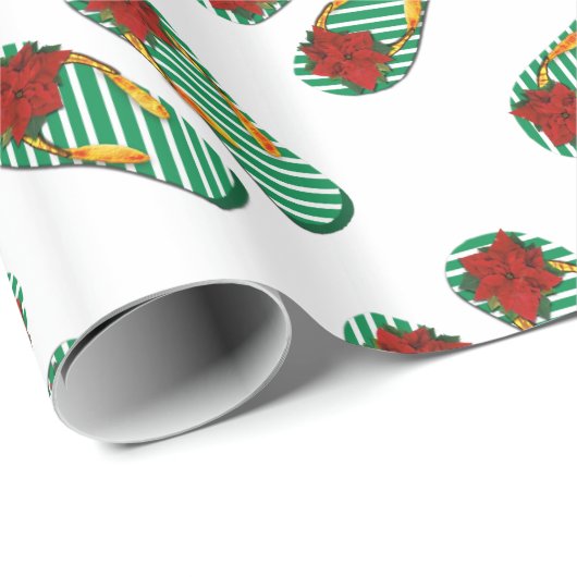 Xmas Party Flip Flops Geschenkpapier (Rolleneckpunkt)