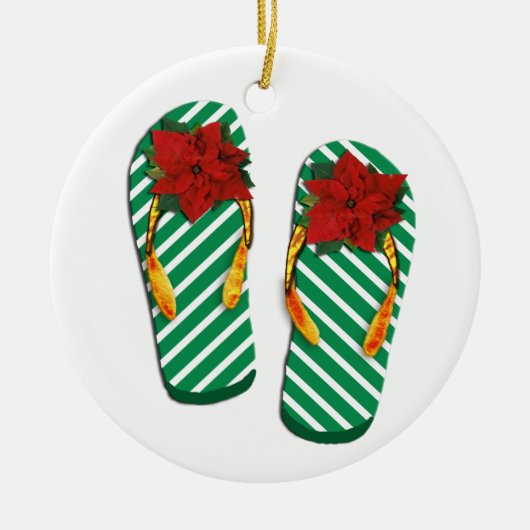 Xmas Party Flip Flops Keramikornament (Vorne)