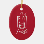 Xmas Party Keramik Ornament (Vorne)