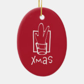 Xmas Party Keramik Ornament (Hinten)