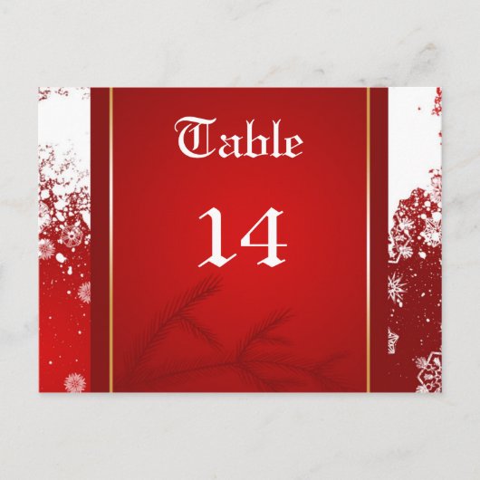 Xmas Party Tischnummer (Vorderseite)