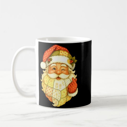 Xmas Patchwork Santa Claus Christmas Funny Mens Wo Kaffeetasse (Links)