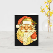 Xmas Patchwork Santa Claus Christmas Funny Mens Wo Karte (Gelbe Blume)