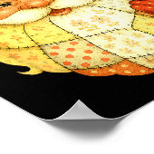 Xmas Patchwork Santa Claus Christmas Funny Mens Wo Poster (Ecke)