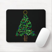 Xmas Patriotic 2nd Amendment Gun Christmas Tree  Mousepad (Mit Mouse)