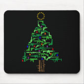 Xmas Patriotic 2nd Amendment Gun Christmas Tree Mousepad (Vorne)