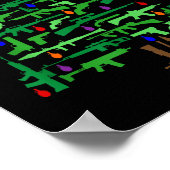 Xmas Patriotic 2nd Amendment Gun Christmas Tree  Poster (Ecke)