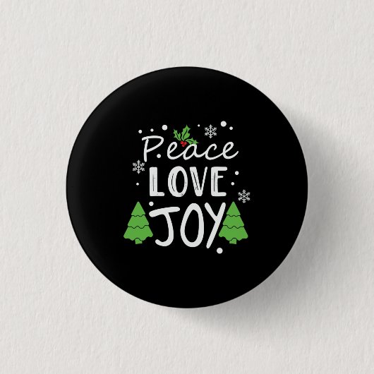 Xmas Peace Liebe Joy Button (Vorderseite)