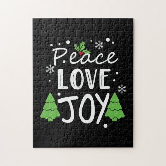 Xmas Peace Liebe Joy Puzzle (Vertikal)
