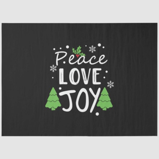 Xmas Peace Liebe Joy Seidenpapier (Vorderseite)