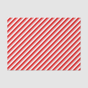 Xmas Peppermint Candy Red Strip Wrapping Seidenpapier