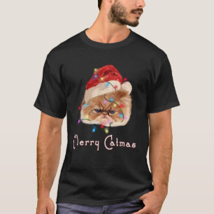 Xmas Perserkatze Weihnachtslichter Liebliches Gesi T-Shirt