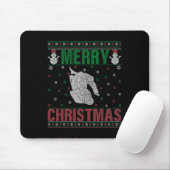 Xmas Pjs Matching Jiu Jitsu Kämpfer Ugly Weihnacht Mousepad (Mit Mouse)