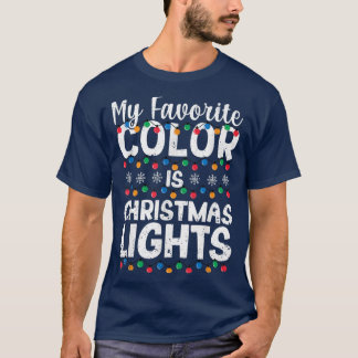 Xmas PJs Pajamas Licht meine Lieblingsfarbe ist Ch T-Shirt