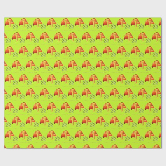 Xmas Praying greenish Geschenkpapier (Flach)