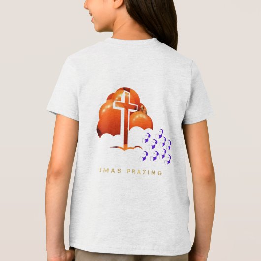 Xmas Praying Tri-Blend Shirt (Rückseite)