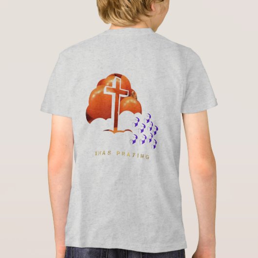 Xmas Praying Tri-Blend Shirt (Rückseite)