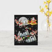 Xmas Pug Sledge Christmas Sledge Santa Dog Karte (Gelbe Blume)