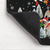 Xmas Pug Sledge Christmas Sledge Santa Dog T Shirt Mousepad (Ecke)