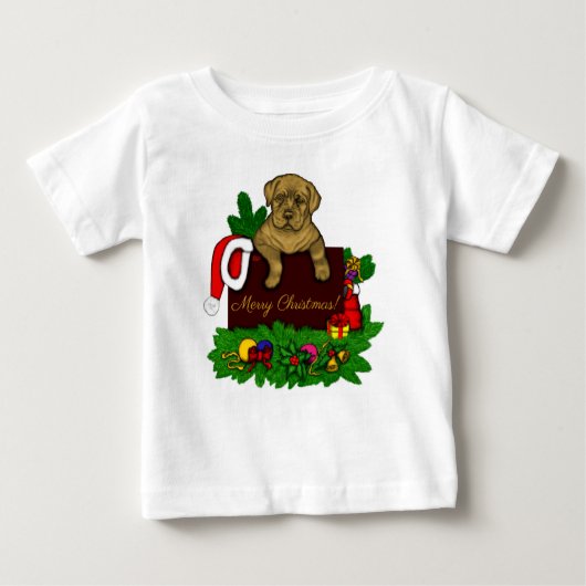 XMas Puppy Baby T-shirt (Vorderseite)